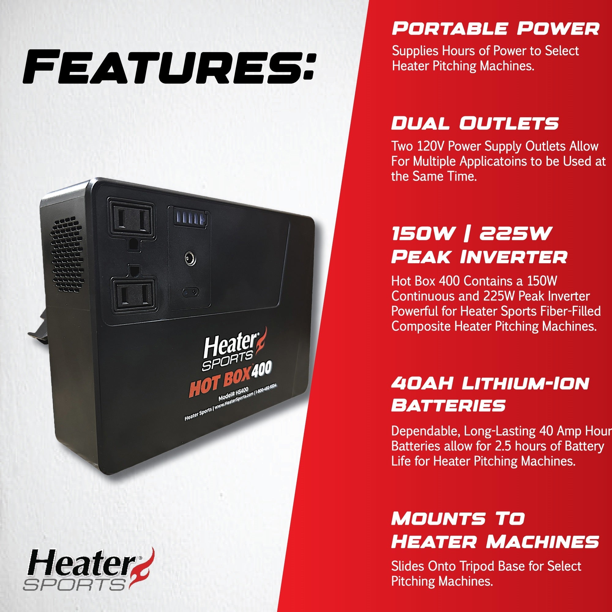 Estación de Energía Portátil Heater Sport Hot Box 400