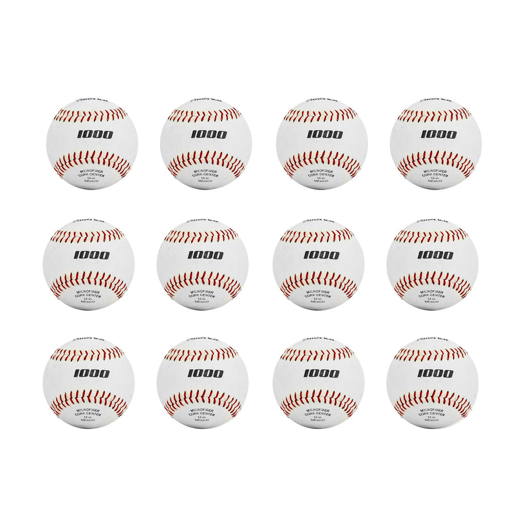 Pelota Softbol America 1000 Blanca Costuras Rojas