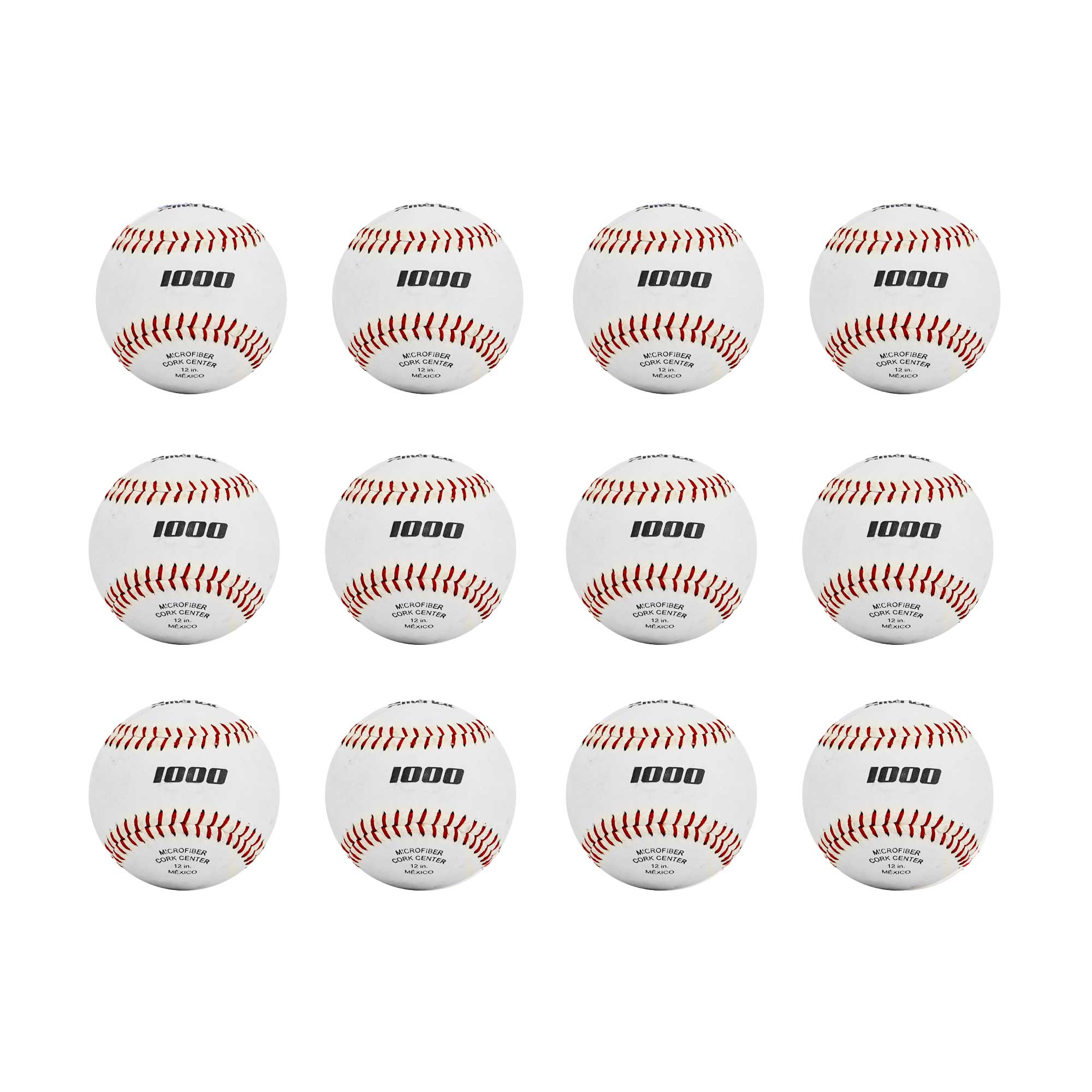 Pelota Softbol America 1000 Blanca Costuras Rojas