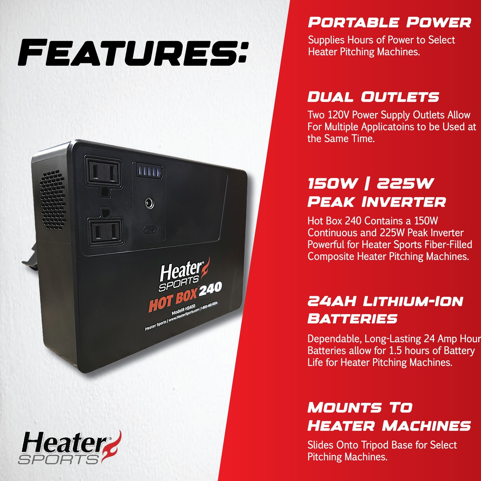 Estación de Energía Portátil Heater Sport Hot Box 240