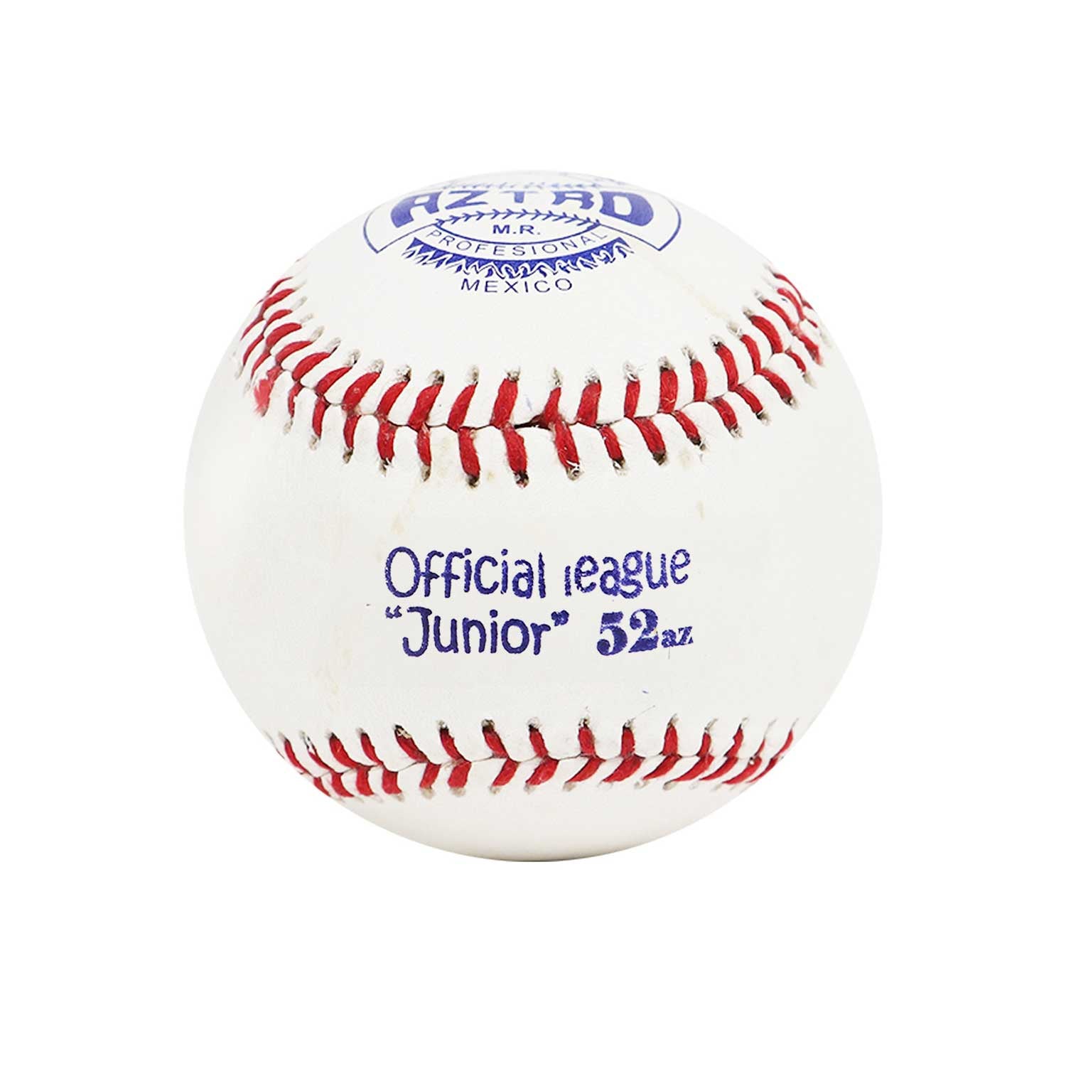 Pelota Beisbol Profesional De Piel Juvenil Aztro 52 Costura Roja
