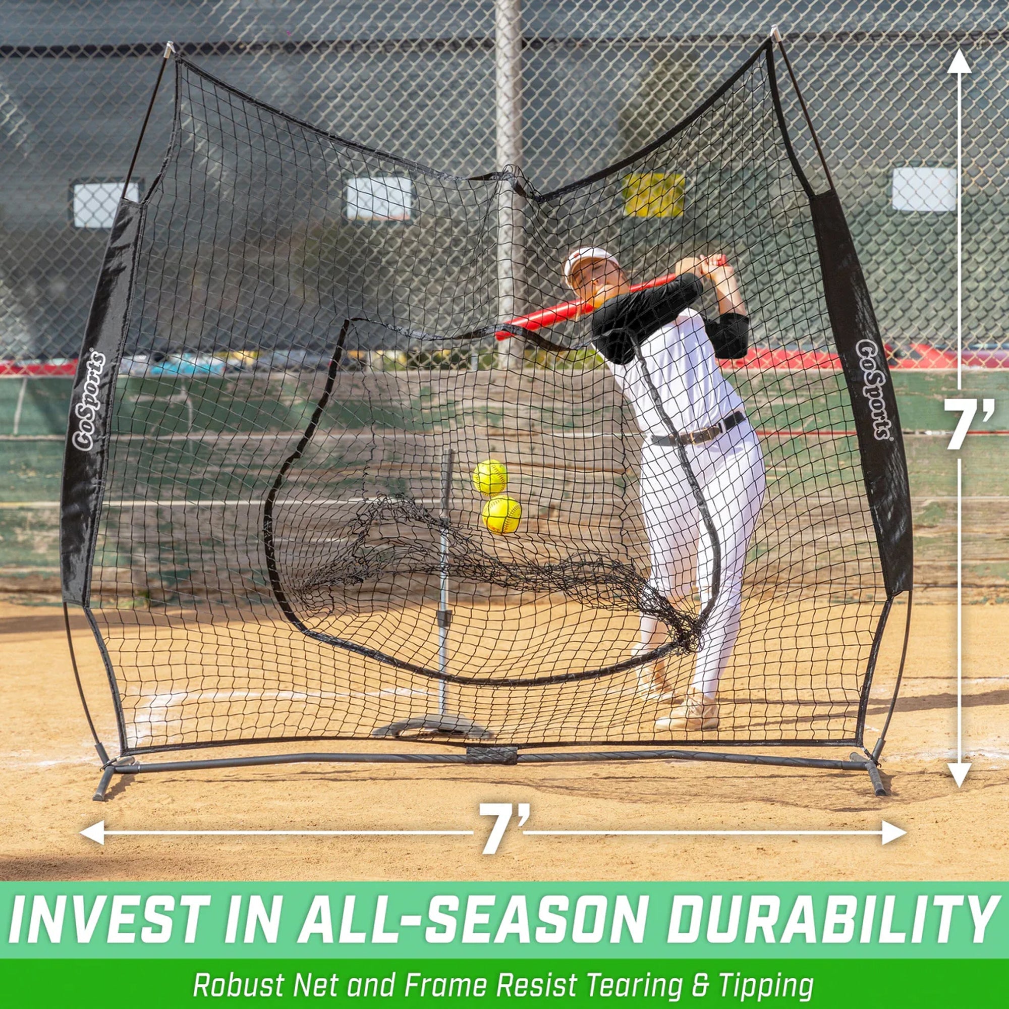 Red Malla Entrenamiento Beisbol Softbol GoSport 2.13 × 2.13 m