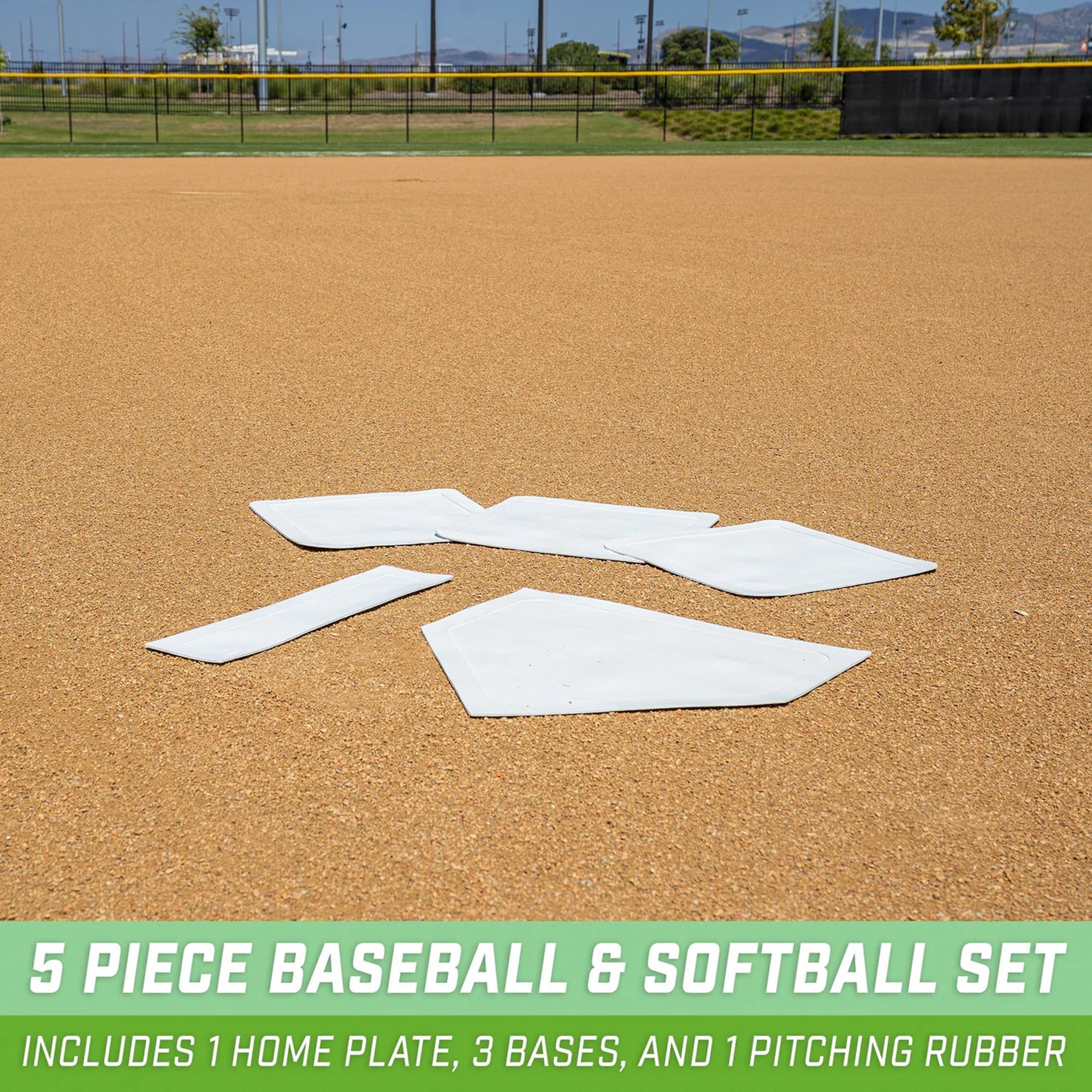 Set de 5 Bases Beisbol Softbol GoSports Plástico Suave