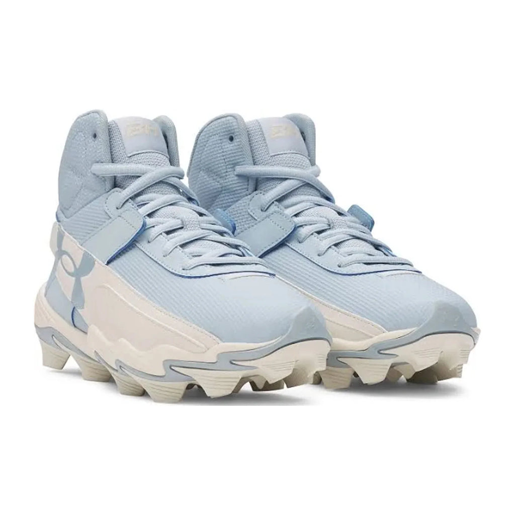 Spikes Beisbol Softbol Under Armour Harper 10 RM Mid Azul Blanco INFANTIL