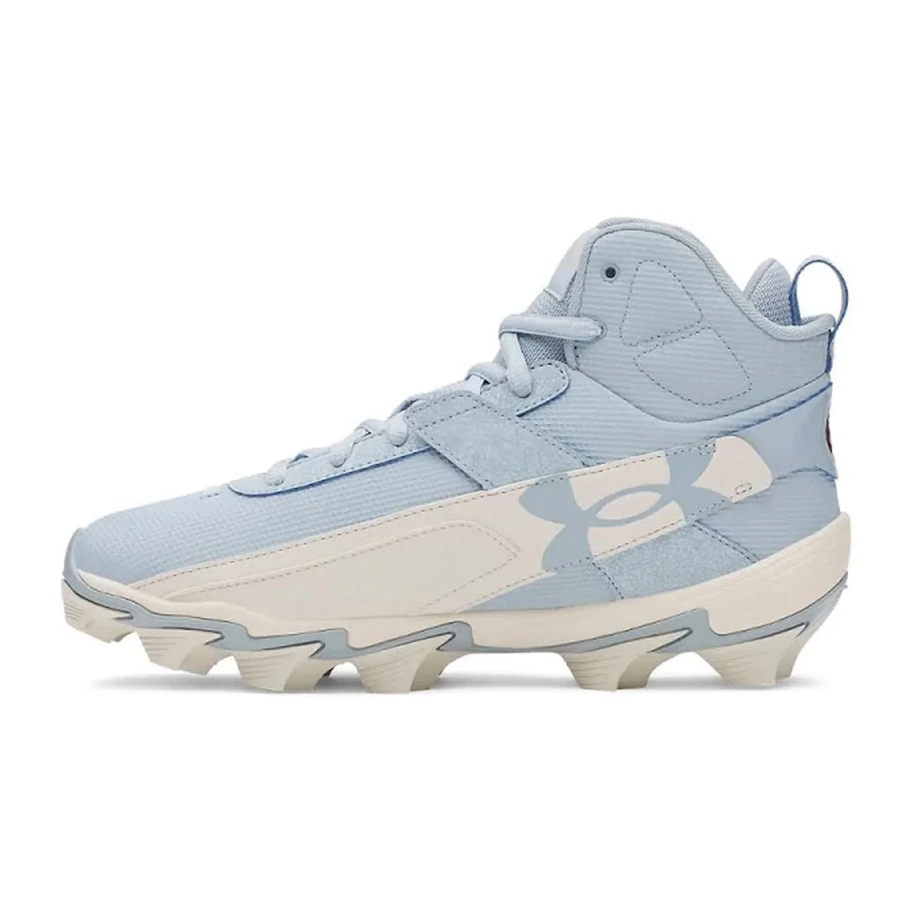 Spikes Beisbol Softbol Under Armour Harper 10 RM Mid Azul Blanco INFANTIL