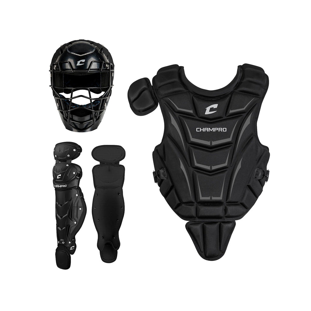 Equipo Catcher Beisbol Champro Helmax 2.0 Negro INFANTIL (6-9 años)