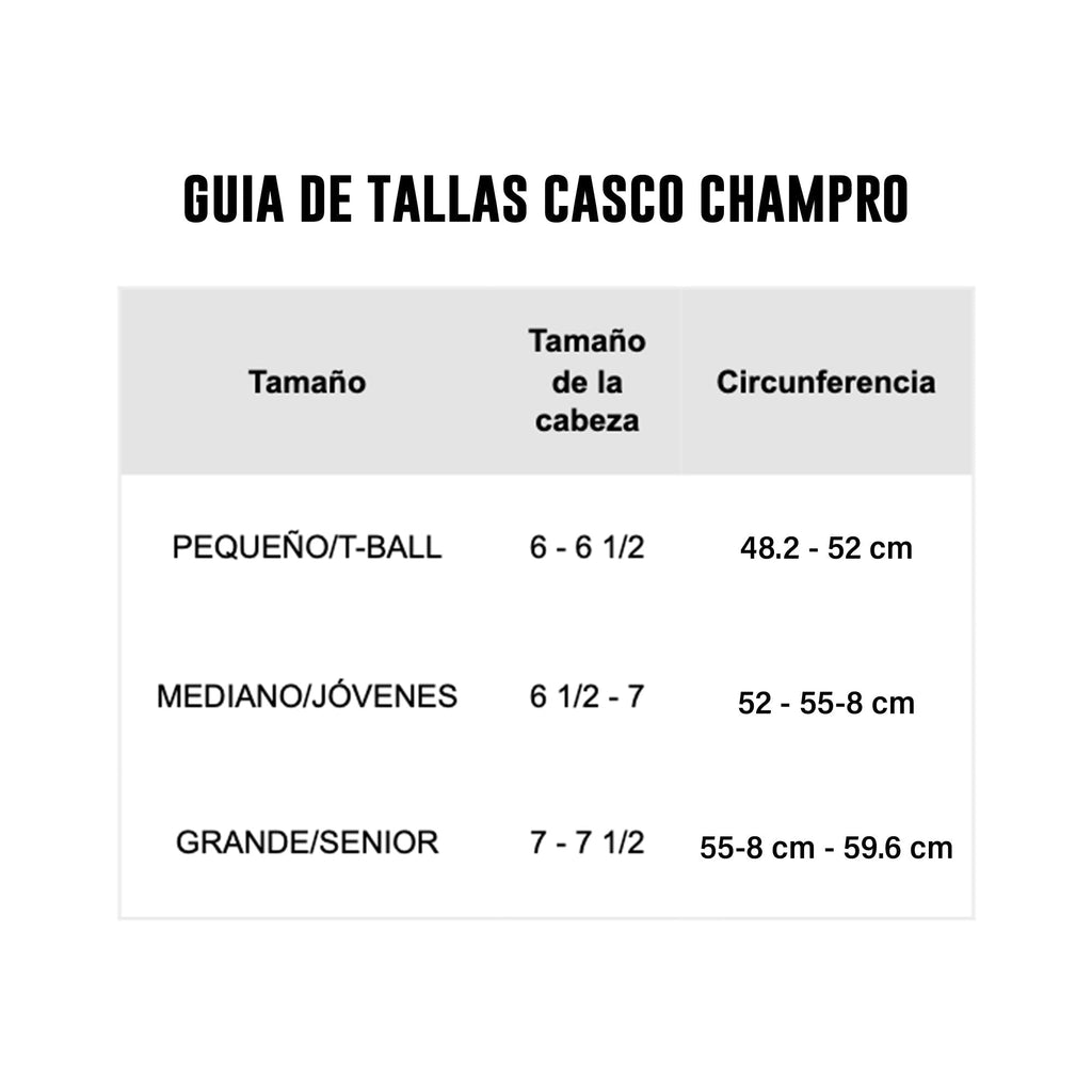 Careta Beisbol Softbol Champro CMHXU Rojo 6 1/4 - 7 INFANTIL - JUVENIL