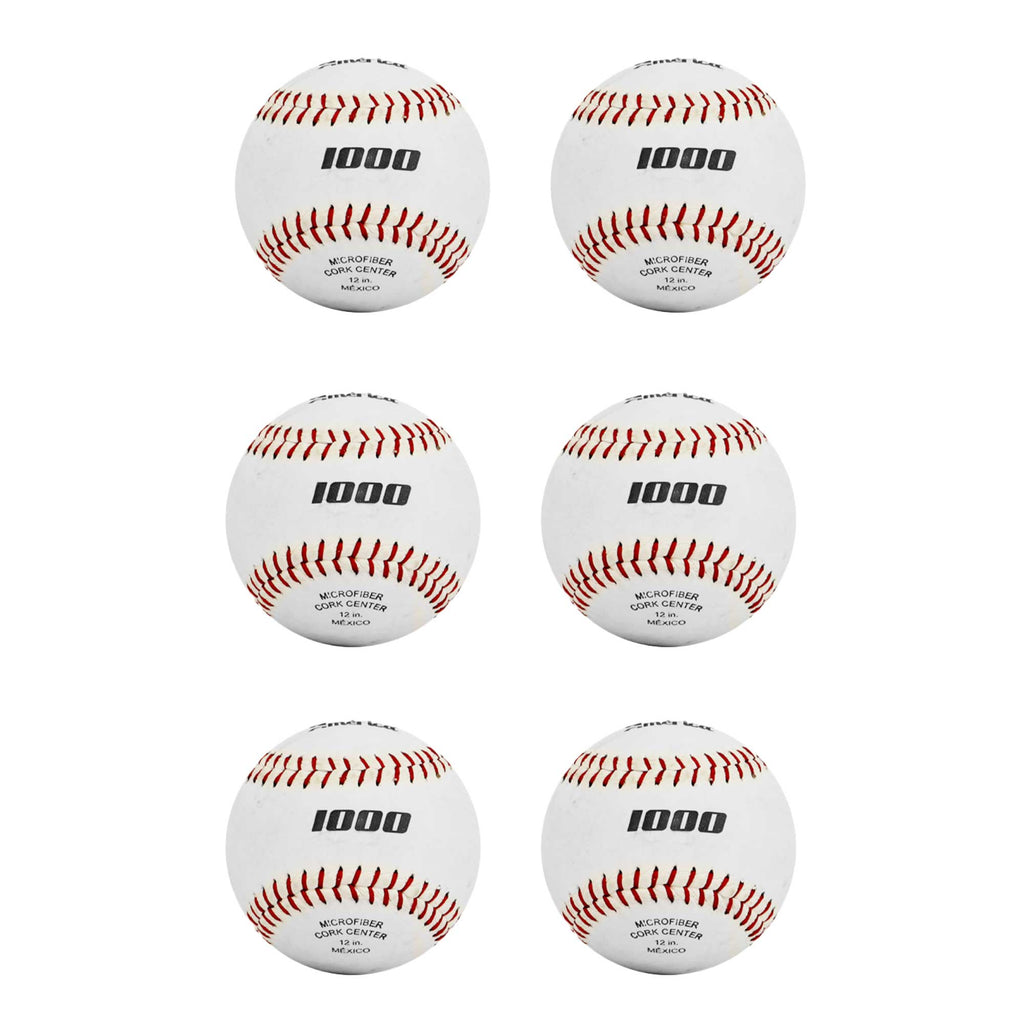 Pelota Softbol America 1000 Blanca Costuras Rojas